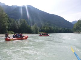 mountani views on bella coola river eco rafting tour kynoch adventures bella coola bc canada